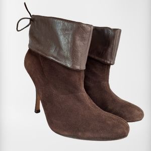 Dolce Vita Brown Suede Leather Heeled Boots